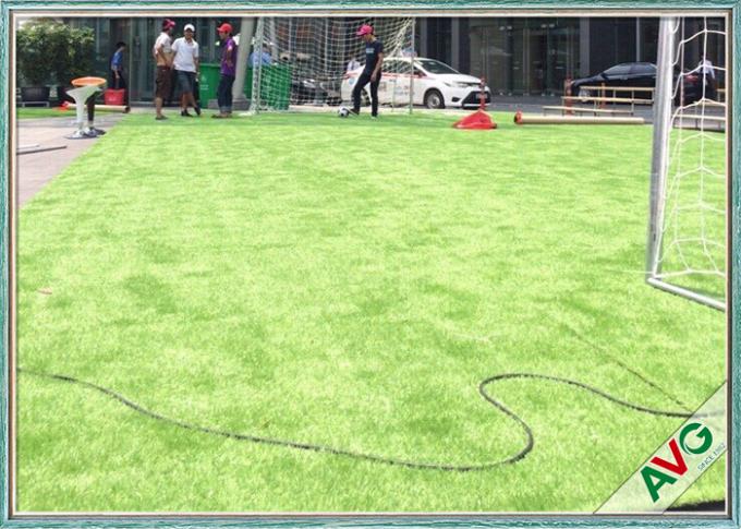 Residential Area Garden Faux Artificial Grass Monofil PE + Curly PPE Material 0