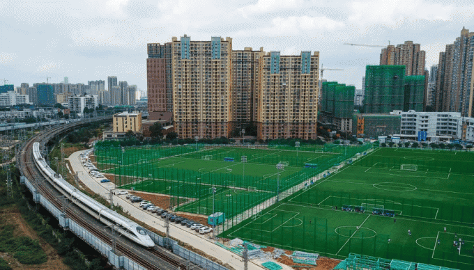latest company news about AVG installed One of the biggest football park in China!  0