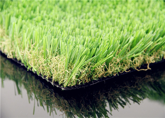 China Decorative Garden Artificial Turf False Grass Lawns 16800 Stitches / Square Meter Density supplier