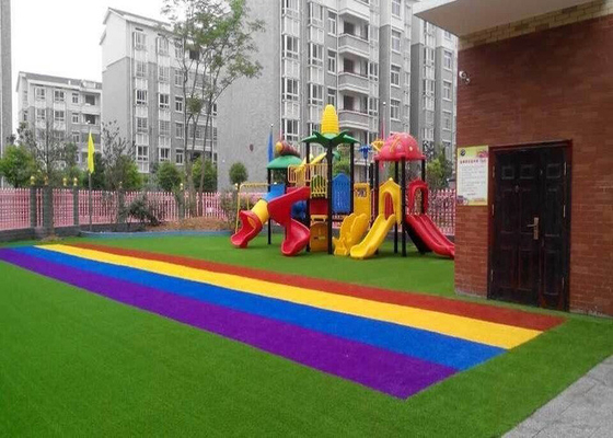 China Anti UV Autumn Spring Coloured Artificial Grass Synthetic Turf SGS CE Certification supplier