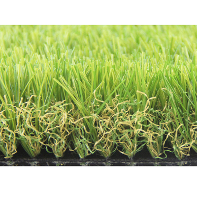 China Fake Garden Synthetic Turf C Shaped 8 Years Warranty supplier