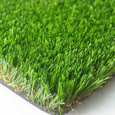 China Deluxe Garden Artificial Grass Olive Green Color 12400Dtex supplier