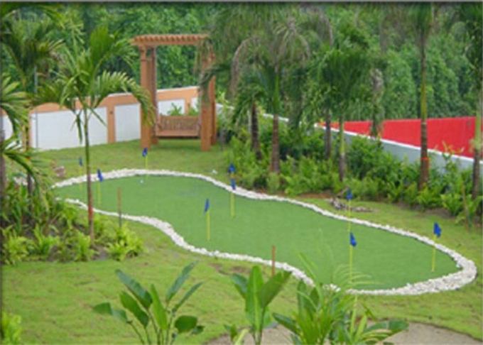Healthy Golf Artificial Grass , Synthetic Golf Turf Long Life Expectance 0