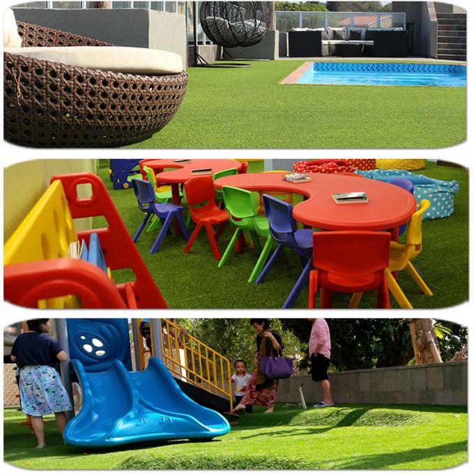 Durable Swimming Pool / Park High Density Artificial Grass For Indoors 0