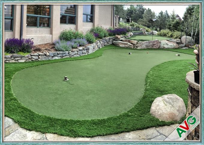 PU Coating Durable Golf Artificial Grass Rough 11200 Dtex With SGS Approval 0