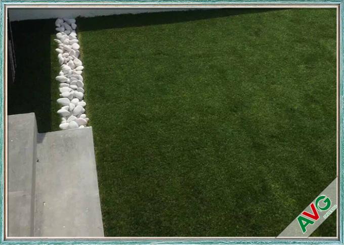 Anti - UV Roof Landscaping Artificial Grass S Shape Monofil PE + Curly PPE 0