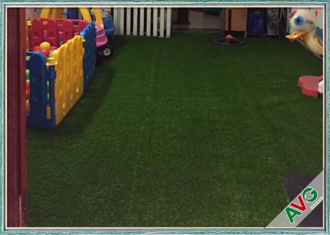 Natural Appearance Outdoor / Indoor Synthetic Grass W Shape Monofil PE + Curled PPE 0