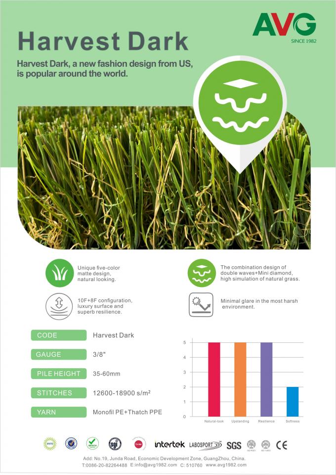 Weather Proof Artificial Putting Green Turf  60MM Natural Garden Carpet Grass 0