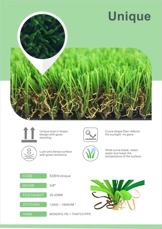 Indoor Garden Artificial Turf Grass Carpet 10800 Detex 0