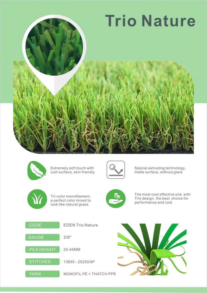 Good Quality Garden Decoration Artificial Grass Price Synthetic Turf For Landscaping THZ Backing 0