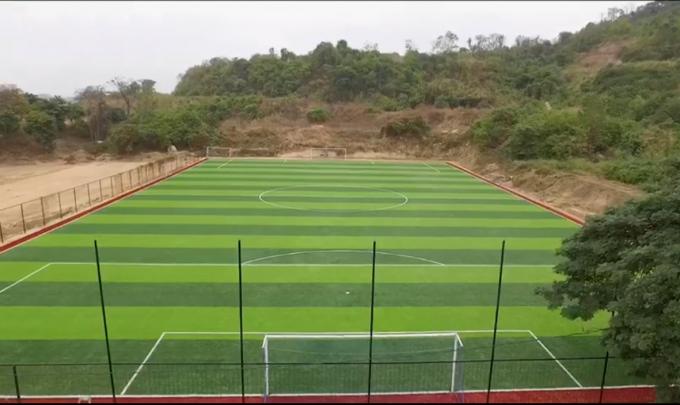60mm Height Football Artificial Turf 6600 Detex Wear Resistant 0