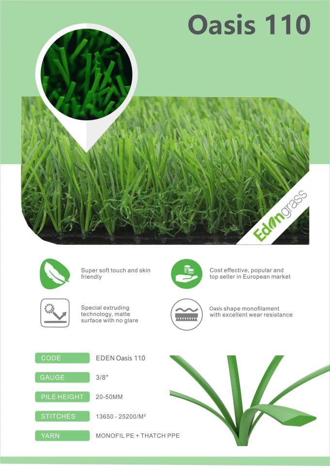 OEM Garden Artificial Grass Environment Friendly Keeping Evergreen 0