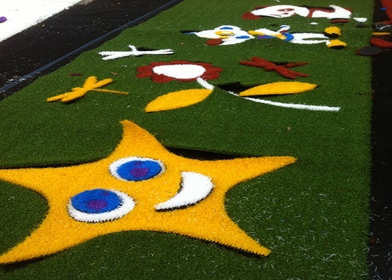 China Decorative Healthy Coloured Artificial Grass False Turf Long Life Expectance supplier