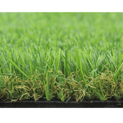 China 50mm Height Garden Artificial Grass Curved Wire Yarn Anti UV supplier