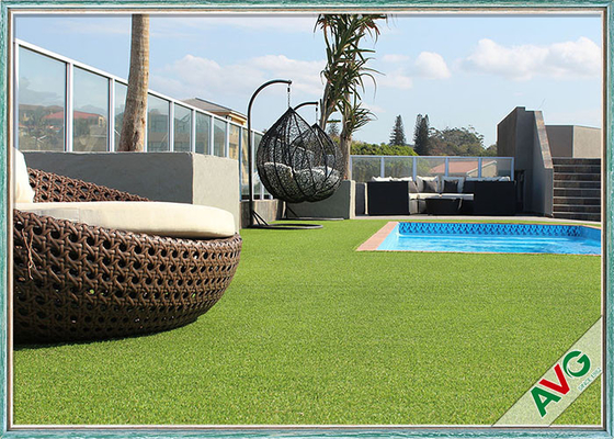 China Swimming Pool Decoration Outdoor Synthetic Grass Apple Green UV Resistance supplier