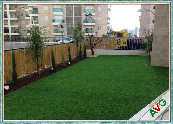 China PE + PP Material House Outdoor Artificial Grass Field Green / Apple Green Color supplier