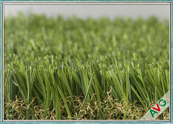 China Anti - UV Roof Landscaping Artificial Grass S Shape Monofil PE + Curly PPE supplier