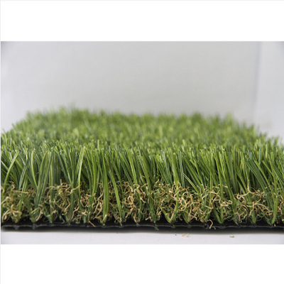 China PE Material Garden Artificial Grass Flat Wave Monofilament Yarn Shape supplier