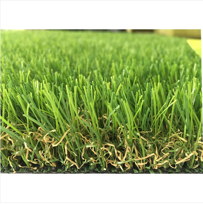 China 50mm Height Garden Fake Grass Double Wave Monofilament Yarn supplier
