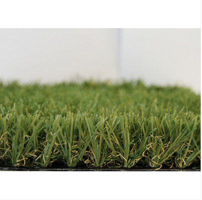China 4 Tones Garden Artificial Grass PP Cloth Plus Reinforced Net Backing supplier