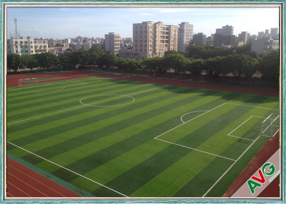 China Soccer Field Artificial Grass Field Green + Apple Green PE Monofilament supplier