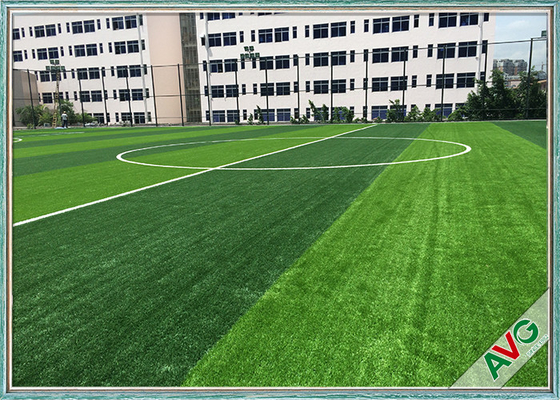 China Olive Shape Football Field Soccer Artificial Grass Anti UV 2 / 4 / 5m Roll Width supplier
