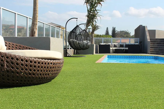 China 20mm Height Garden Artificial Grass Landscape Synthetic Turf C Type Monofilament supplier