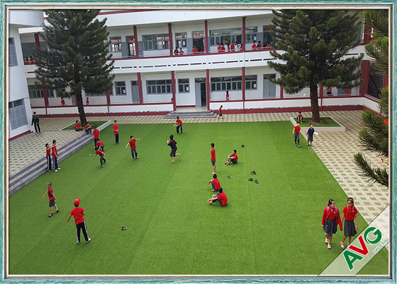 China W Shape High Resilience Outdoor Artificial Grass Landscaping Artificial Grass supplier