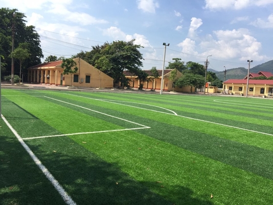 China PE Football Artificial Turf With Strong Stem Yarn And Strong Backing supplier