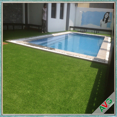 China Recyclable Garden Artificial Grass With 4 / 3 Tone Color 16800s / Sqm supplier