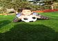 Childhood 25MM Fake Grass For Outside , Turf Synthetic Grass Rug 9600 Dtex supplier