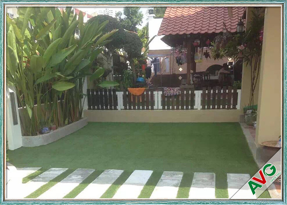 Straight Field Olive Garden Artificial Grass Double Wave Shape supplier