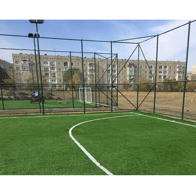 Green Outdoor Artificial Grass Roll For PP+Net Backing 25m 50m  Fire Resistance supplier