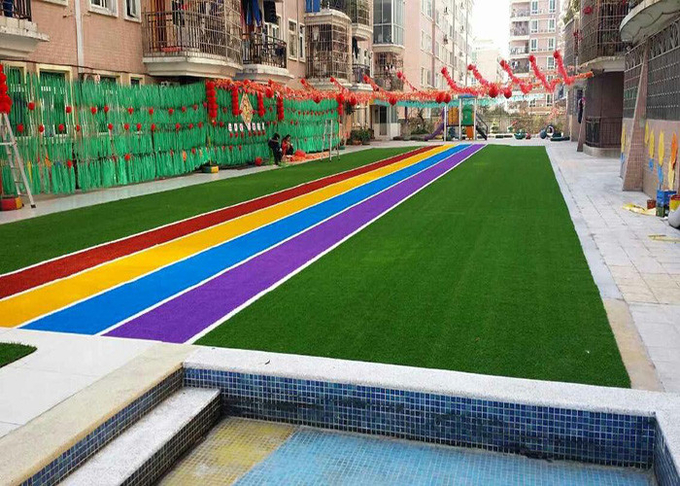 Decoration Colourful Playground Synthetic Turf Artificial Carpet Grass 3000 DTEX 0