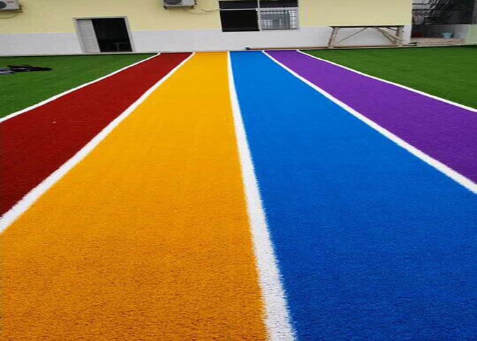 Anti UV Autumn Spring Coloured Artificial Grass Synthetic Turf SGS CE Certification 0