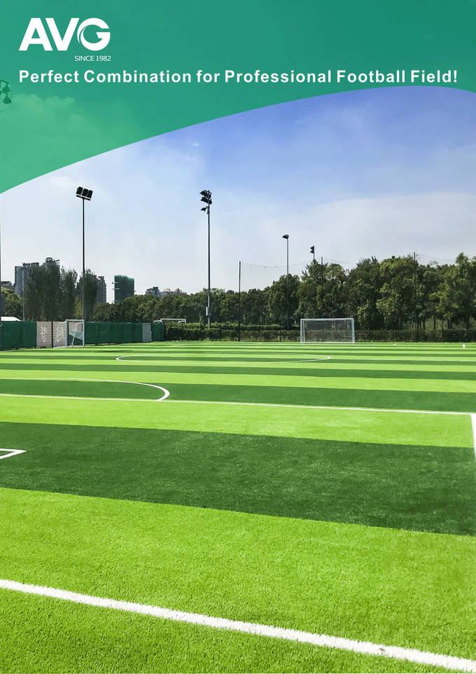 Unique Diamond Football Artificial Turf With PP Leno Backing 1